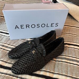 AEROSOLES Black Woven Women’s Slip-Ons NWOT